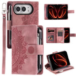 Multi-Card Totem Zipper Leather Phone Case, For iPhone Duo