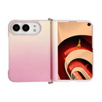 Side Clamp Hinge Magnetic Colorful Gradient Leather Texture Phone Case, For iPhone Duo