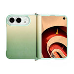 Side Clamp Hinge Magnetic Colorful Gradient Leather Texture Phone Case, For iPhone Duo