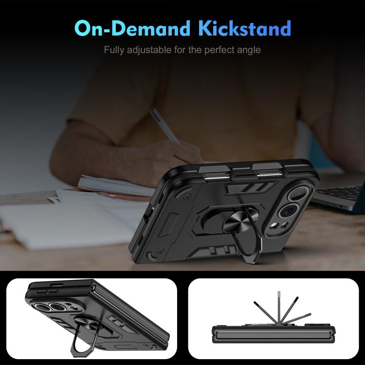 Shockproof Metal Ring Holder Phone Case, For iPhone Duo