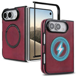 Folding Magnetic PU Phone Case, For iPhone Duo