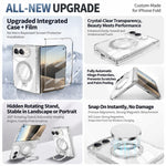 Integrated Phantom Armor Hinge 360 Rotating Holder Magnetic Phone Case, For iPhone Duo