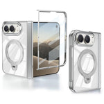 Integrated Phantom Armor Hinge 360 Rotating Holder Magnetic Phone Case, For iPhone Duo