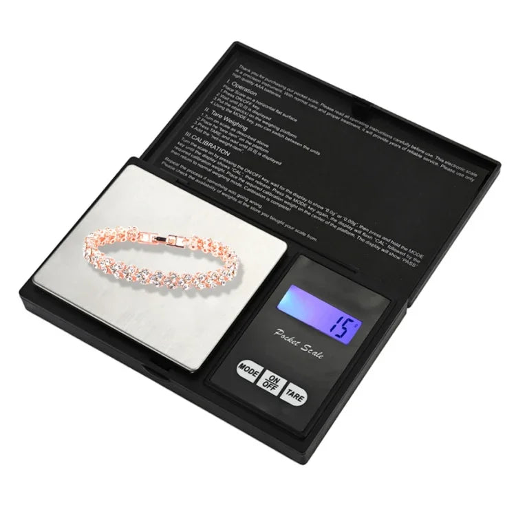 Balança Eletrónica Portátil de Alta Precisão para Joias de Ouro e Diamante MH-8015 (0,01g~100g), Sem Pilhas, MH-8015 100g