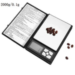 Balança Eletrónica de Alta Precisão para Joias de Ouro e Diamante em Forma de Caderno MH-1108 (0,1g~2000g), Sem Pilhas, MH-1108 2000g
