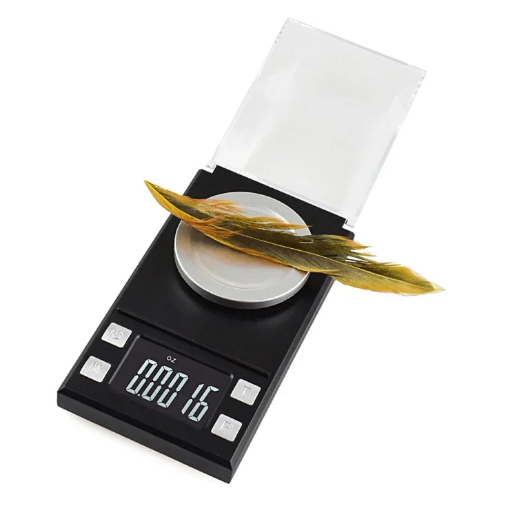 MH-8028 Dispositivo de Balança Digital Eletrónica Portátil de Alta Precisão para Joalharia, Diamantes e Gemas 50g x 0,001g com Ecrã LCD de 1,6 polegadas, 50g/0,001g