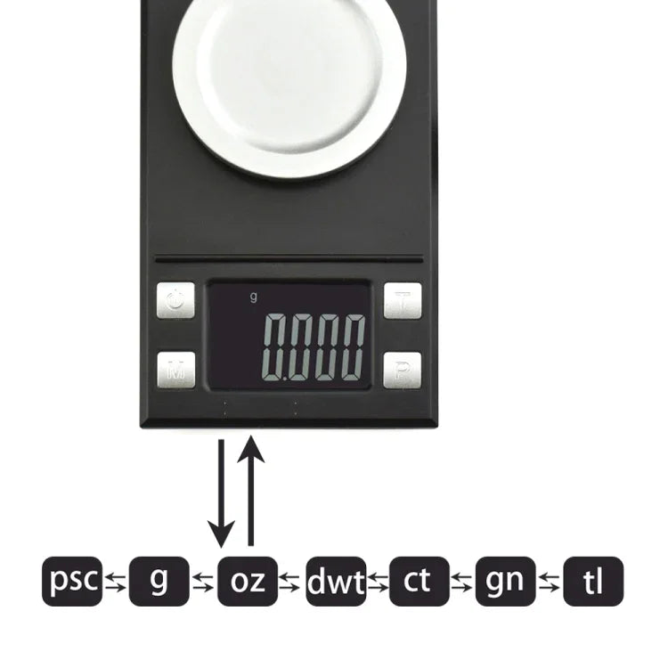 MH-8028 Dispositivo de Balança Digital Eletrónica Portátil de Alta Precisão para Joalharia, Diamantes e Gemas 100g x 0,001g com Ecrã LCD de 1,6 polegadas, 100g/0,001g