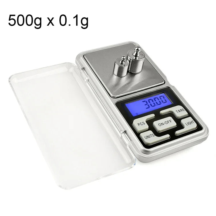 MH-100 Dispositivo de Balança Digital Eletrónica Portátil Mini de Alta Precisão para Telefone Móvel 500g x 0,1g com Ecrã LCD de 1,6 polegadas, 500g/0,1g
