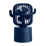 Ventoinha Mini Portátil F6 Cactus USB com Cabeça Oscilante para Mesa e Uso Manual