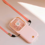 Ventoinha Portátil de Mão Electroplating F30, Ventoinha de Secretária Dobrável Silenciosa USB para Pendurar no Pescoço, Versão Atualizada, F30 (Rosa), F30 (Verde), F30 (Azul), F30 (Branco)