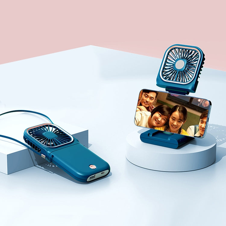 Ventoinha Portátil de Mão Electroplating F30, Ventoinha de Secretária Dobrável Silenciosa USB para Pendurar no Pescoço, Versão Atualizada, F30 (Rosa), F30 (Verde), F30 (Azul), F30 (Branco)