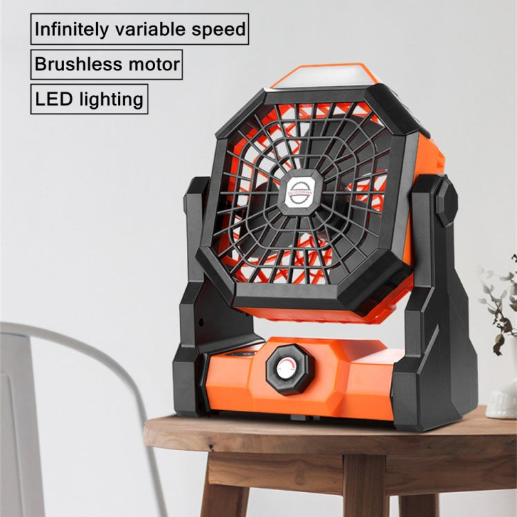 Ventoinha Portátil para Exterior X3 com Carregamento USB e Lâmpada LED Noturna
