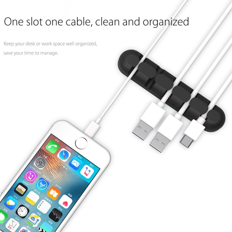Organizador de Cabos de Secretária ORICO CBS5 em Silicone, Fixador Enrolador, Tamanho: 9,6*2*1,2 cm