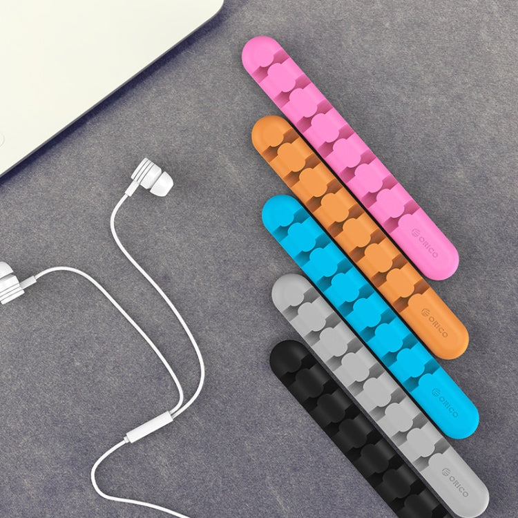 Organizador de Cabos de Secretária ORICO CBS7 em Silicone, Fixador Enrolador, Tamanho: 15*2*1,2 cm