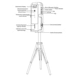 YAD-001 Termómetro Infravermelho + Dispensador de Esterilização Automático com Sensor Infravermelho e Suporte com Tripé, YAD-001