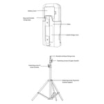YAD-001 Termómetro Infravermelho + Dispensador de Esterilização Automático com Sensor Infravermelho e Suporte com Tripé, YAD-001
