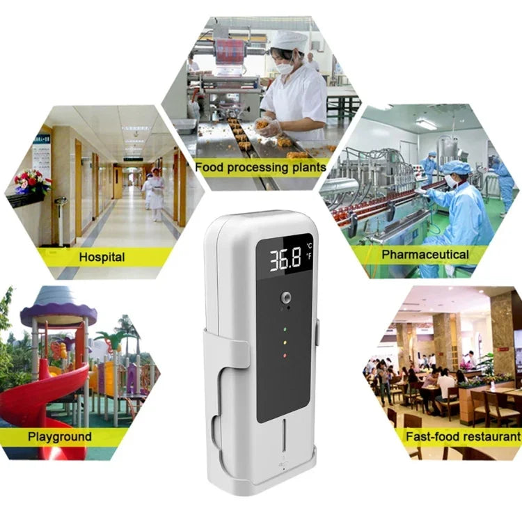 YAD-001 Termómetro Infravermelho + Dispensador de Esterilização Automático com Sensor Infravermelho e Suporte com Tripé, YAD-001
