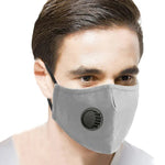 Máscara Facial para Homens e Mulheres com Válvula Respiratória, Lavável, com Filtro Substituível, Anti-Pó PM2.5