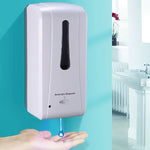 Dispensador de sabão desinfetante de parede com sensor de gotejamento de 1000ml e fecho de segurança, Dispensador de sabão