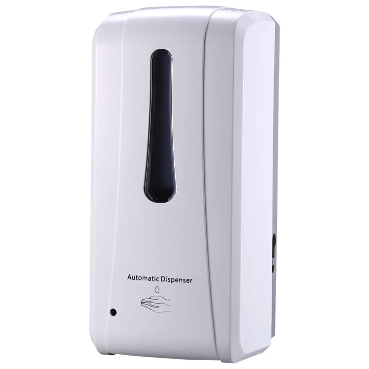 Dispensador de sabão desinfetante de parede com sensor de gotejamento de 1000ml e fecho de segurança, Dispensador de sabão