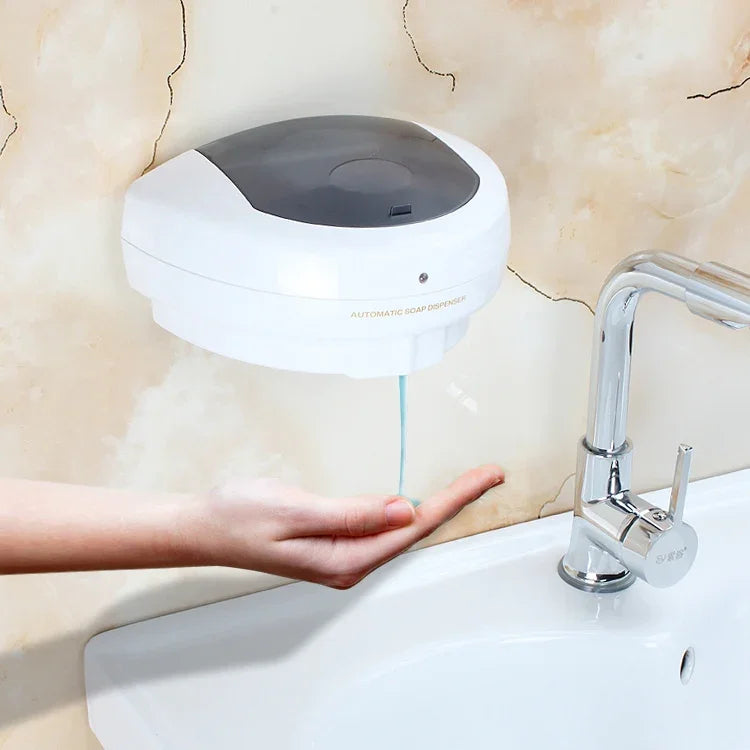 Dispensador automático de espuma de sabão de plástico de parede com sensor de 500ml, Dispensador de espuma de sabão com sensor de 500ml