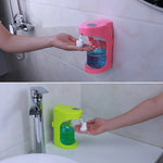 Dispensador automático de espuma de sabão de plástico de uso duplo para parede e secretária OH-Bubble