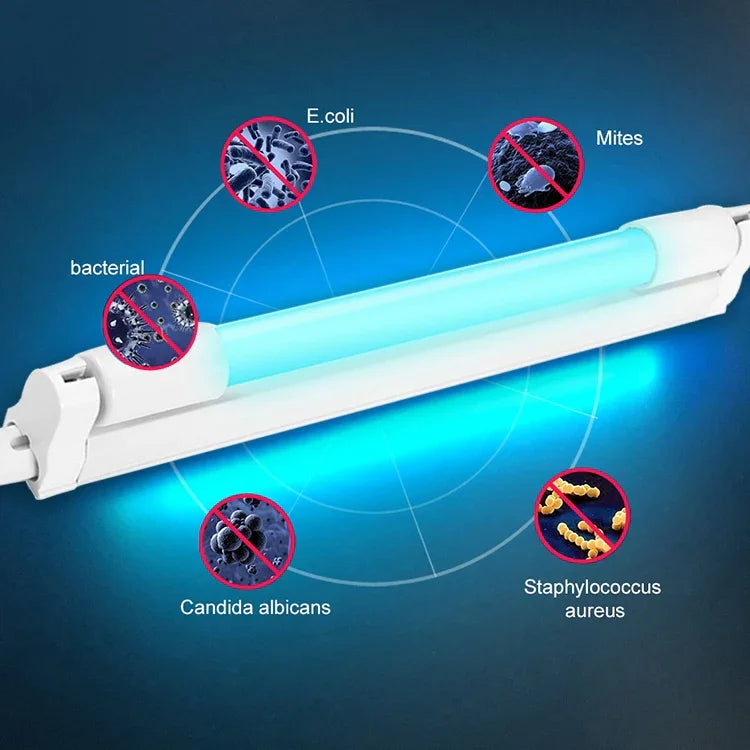 Lâmpada Portátil de Desinfeção UV de Quartzo com Ozono 110V 8W, Esterilizador UVC Anti-vírus, 110V 8W Ozono