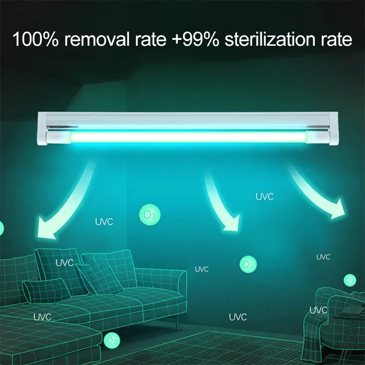 Lâmpada Portátil de Desinfeção UV de Quartzo com Ozono 110V 8W, Esterilizador UVC Anti-vírus, 110V 8W Ozono