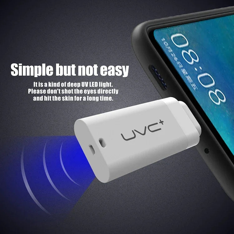 Luz Germicida Ultra Portátil Tipo-C / USB-C, Sanitizador UV para Smartphone, Tipo-C