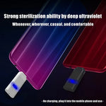 Luzes Germicidas Ultra Portáteis de 8 Pinos Sanitizador UV para Smartphone, 8 Pinos