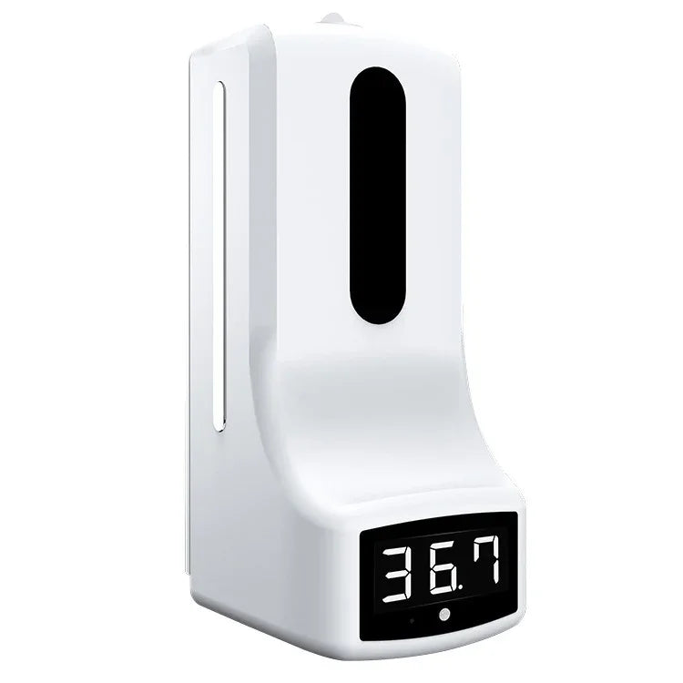 Termómetro K9 sem contacto com sensor de distância sensível à luz corporal + dispensador automático de sabão líquido sem contacto de 1000ml, K9