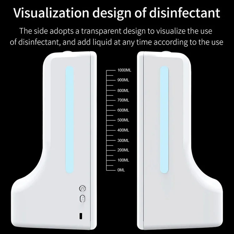 Termómetro K9 sem contacto com sensor de distância sensível à luz corporal + dispensador automático de sabão líquido sem contacto de 1000ml, K9
