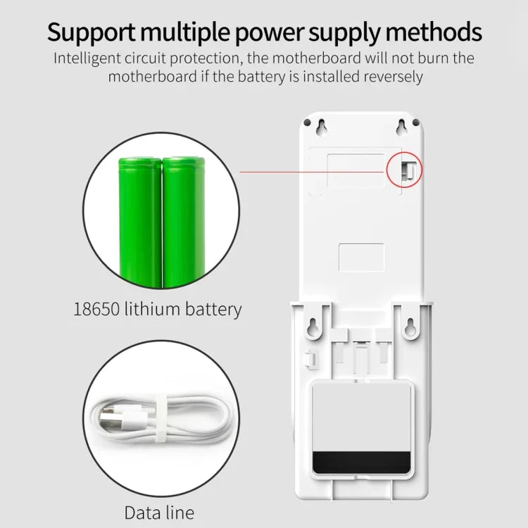 Rehabor A Termómetro sem contacto com sensor de distância sensível à luz corporal + dispensador automático de pulverização de sabão líquido sem contacto de 450ml com suporte de base, Rehabor A
