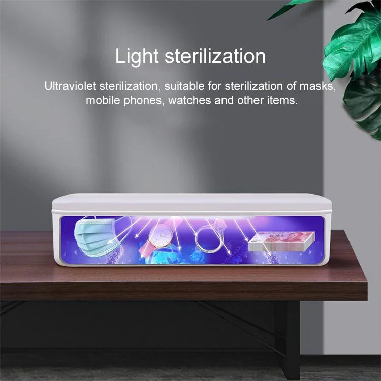 C01 Máscara Multifuncional para Telefone Móvel, Desinfecção UV, Aromaterapia, Lâmpada Ultravioleta Esterilizadora, Caixa Desinfetante, Caixa de Desinfeção Multifuncional C01