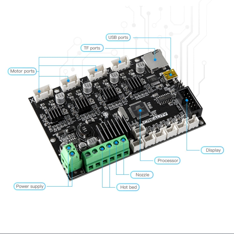 Placa-mãe Silenciosa Creality Ender-3 / 3Pro Peças e Acessórios para Impressora 3D