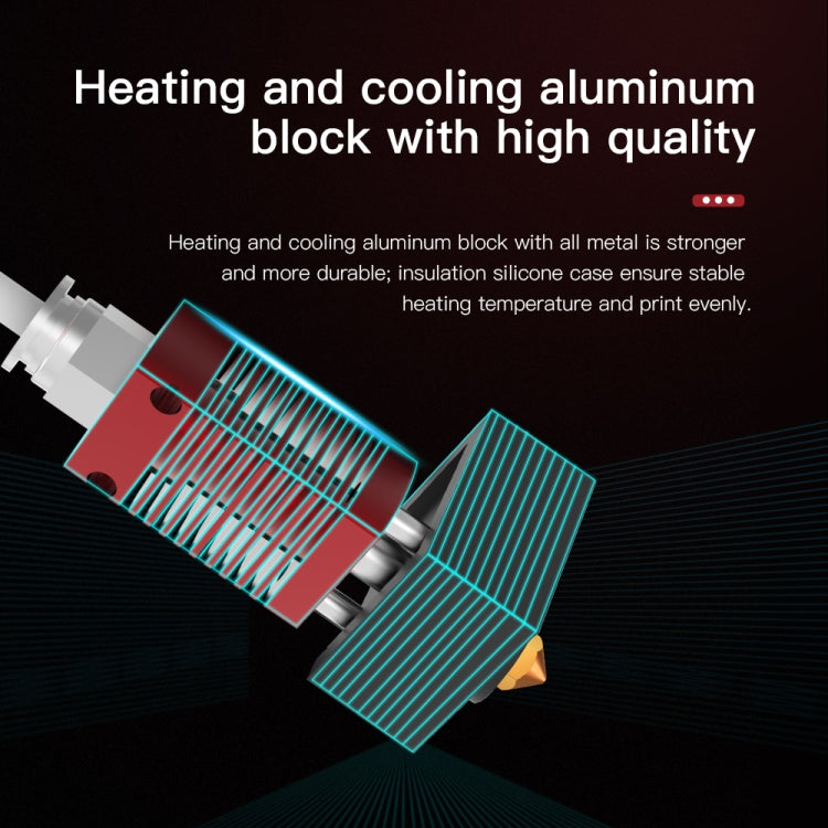 Kit de Bico de Extrusora Quente 24V 40W com Termistor de Temperatura e Tubo de Aquecimento para Impressora 3D Ender-3 da Creality
