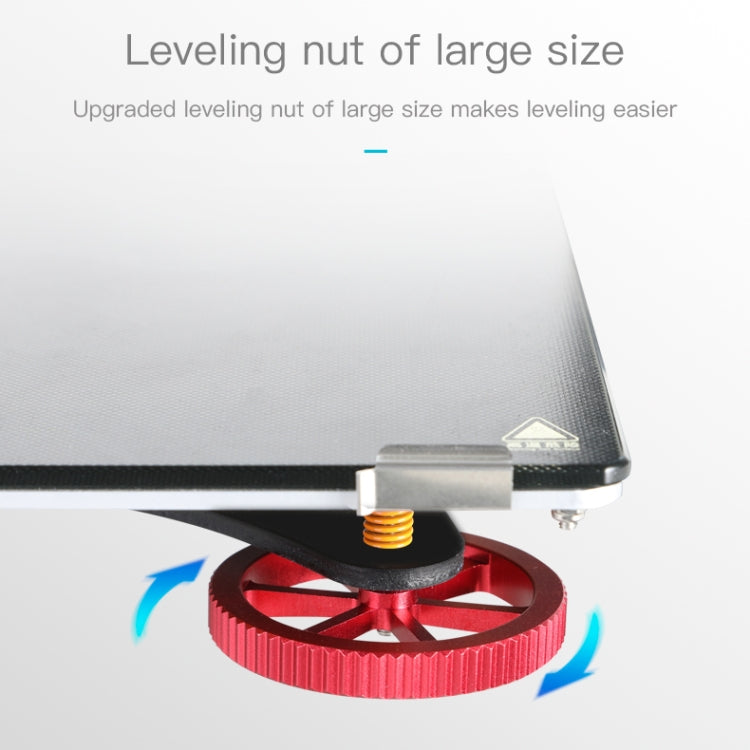 Porca de Nivelamento Manual Vermelha em Metal para Impressora 3D Creality Ender-3 / Ender-3 Pro / Ender-3 V2 / CR-10 Pro V2