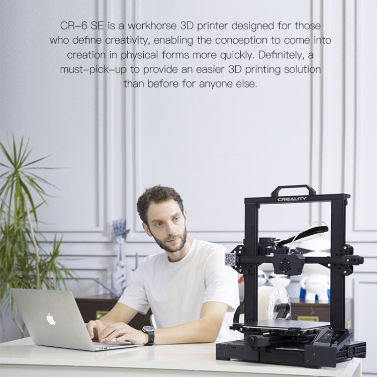 Impressora 3D DIY Inteligente CR-6 SE CREALITY 350W sem Nivelamento, Tamanho de Impressão: 23,5 x 23,5 x 25cm, Ficha EU, CR-6 SE