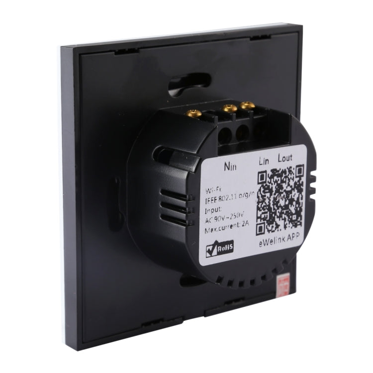 Interruptor de Parede Inteligente Sonoff Touch 86mm 1 Gang Painel de Vidro Temperado, Interruptor Táctil para Luz, Compatível com Alexa e Google Home, AC 90V-250V 400W 2A, 86mm