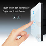 Interruptor de Parede Inteligente Sonoff Touch 86mm 1 Gang Painel de Vidro Temperado, Interruptor Táctil para Luz, Compatível com Alexa e Google Home, AC 90V-250V 400W 2A, 86mm