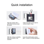 Interruptor de Parede Inteligente Sonoff Touch 86mm 1 Gang Painel de Vidro Temperado, Interruptor Táctil para Luz, Compatível com Alexa e Google Home, AC 90V-250V 400W 2A, 86mm