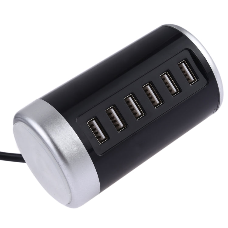 Estação de carregamento XLD4 30W com 6 portas USB, adaptador de energia AC100-240V, ficha US