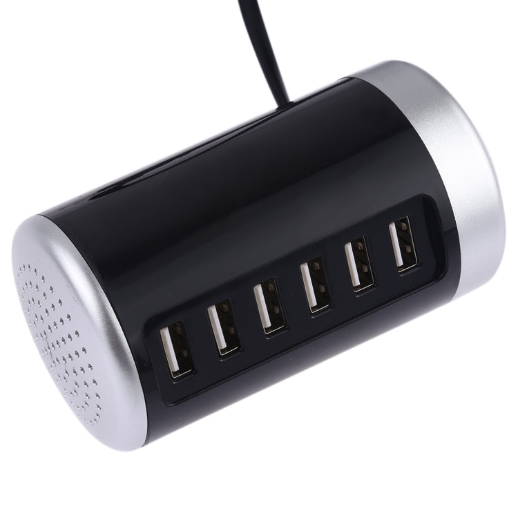 Estação de carregamento XLD4 30W com 6 portas USB, adaptador de energia AC100-240V, ficha US