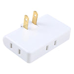 Extensão Multi Tomada Mini Slim Sem Fios 1 para 3 com Rotação de 180 Graus 15A, Ficha US, AC 110-220V