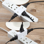 Extensão Multi Tomada Mini Slim Sem Fios 1 para 3 com Rotação de 180 Graus 15A, Ficha US, AC 110-220V