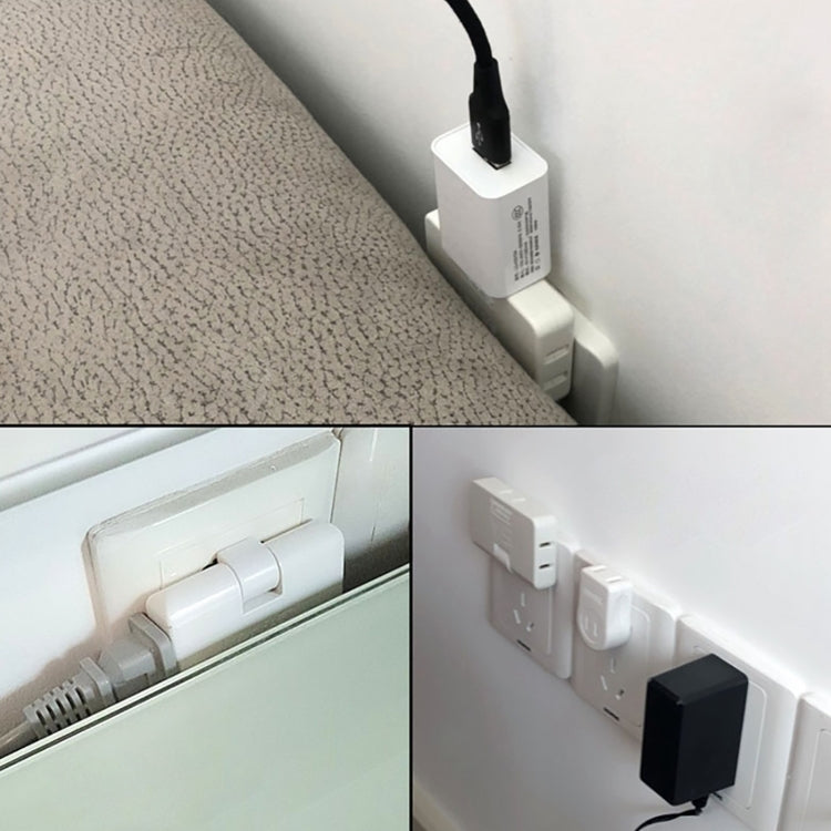 Extensão Multi Tomada Mini Slim Sem Fios 1 para 3 com Rotação de 180 Graus 15A, Ficha US, AC 110-220V