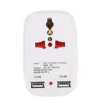 NK-823 Adaptador de Energia para Carregador de Viagem com Dupla USB 2000W, Ficha UK