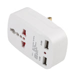 NK-823 Adaptador de Energia para Carregador de Viagem com Dupla USB 2000W, Ficha UK