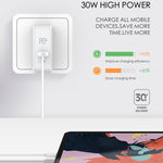 Carregador Rápido Dobrável LDNIO A4403C 30W PD + Auto-id com Cabo de 8 Pinos de 1m, Plugue AU, com Cabo de 8 Pinos, 30W com Cabo de 8 Pinos