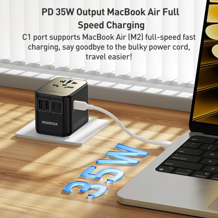Adaptador de Energia de Carregamento Rápido MOMAX 1-World UA9 PD 35W, UA9
